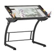 Studio Designs 10088-Charcoal/Clear Glass - 35" x 23.5" Triflex Drawing Table ES8877