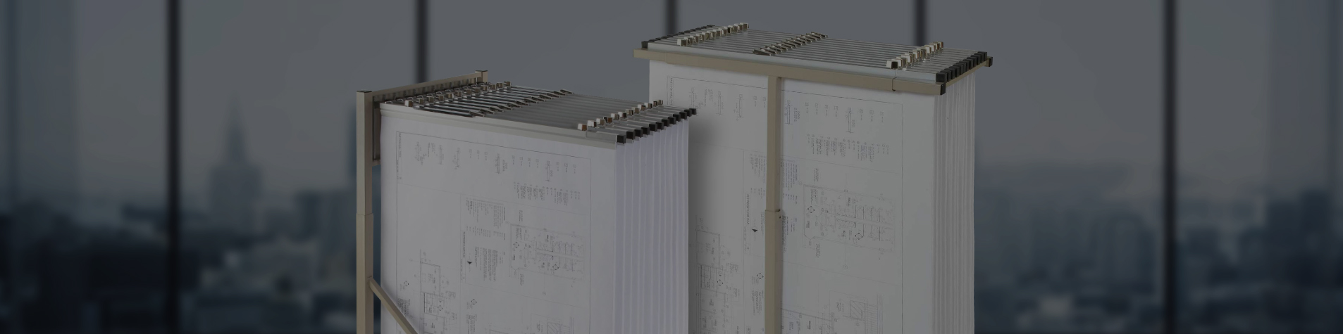 Heavy Duty Mobile Blueprint Storage Rack with 12 Pivot Brackets (Model –  Brookside Design