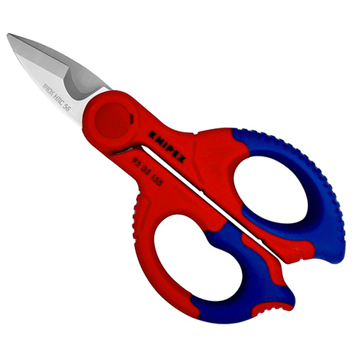 Knipex Tools LP 95 05 155 SBA, 6 1/4 Electrician's Shears with Plastic Belt Case