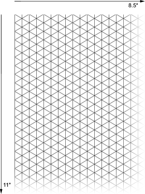 Alvin Isometric Paper  8 5 x 11 No 1242 5 EngineerSupply