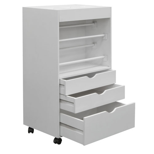 Studio Designs Gift Wrap/Craft Supply Storage Cart In White - 13260 -  EngineerSupply