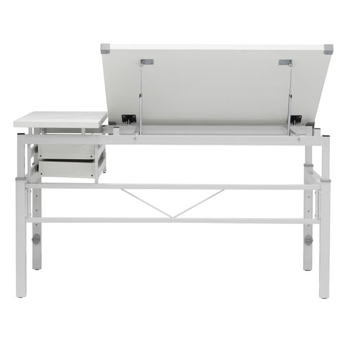 Studio Designs Graphix II Pro Line - Mesa de dibujo ajustable en altura  ajustable, con parte superior inclinable de 39.5 x 30 pulgadas, color blanco
